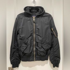 Alpha Industries Men's Bomber MA-1 Hooded Flight Jacket - XS